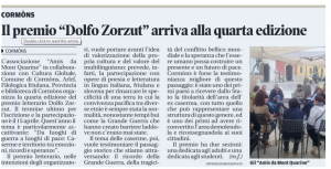 Messaggero Veneto 14 febbraio 2015_Premio Letterario Dolfo Zorzut